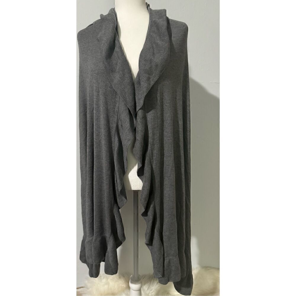 Chico’s Gray cardigan shawl wrap one size